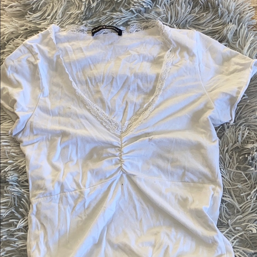 white brandy lace top